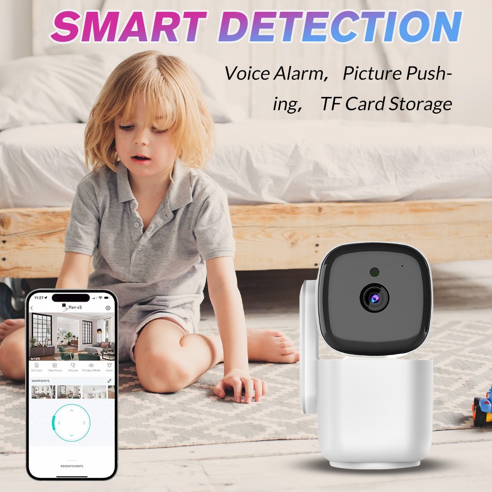 Security Camera, 1080P HD WiFi Camera 360° Pan/Tilt Night Vision Two-Way Audio