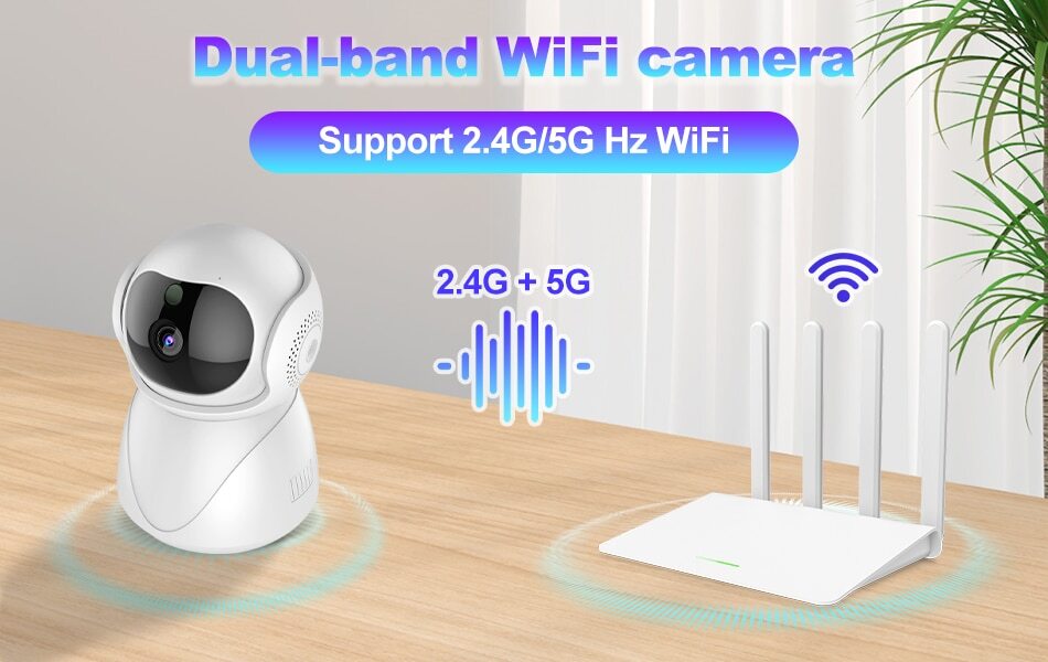 Camara De Seguridad Wifi Inalambrica HD Para Casa Interior Con Audio y Microfono