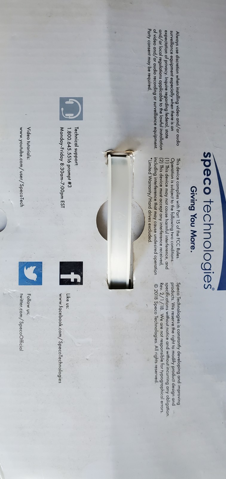 Speco Technologies Gray Series 4 CH, IP NVR w/4 5MP cameras. Brand New In Box