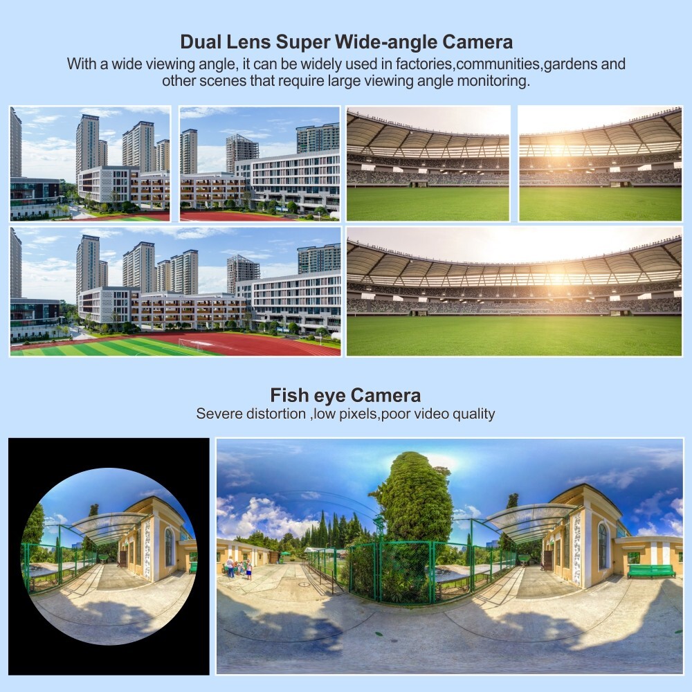 4K 8MP 180° Ultra Wide View Angle 4G Solar Security Camera Outdoor WIFI