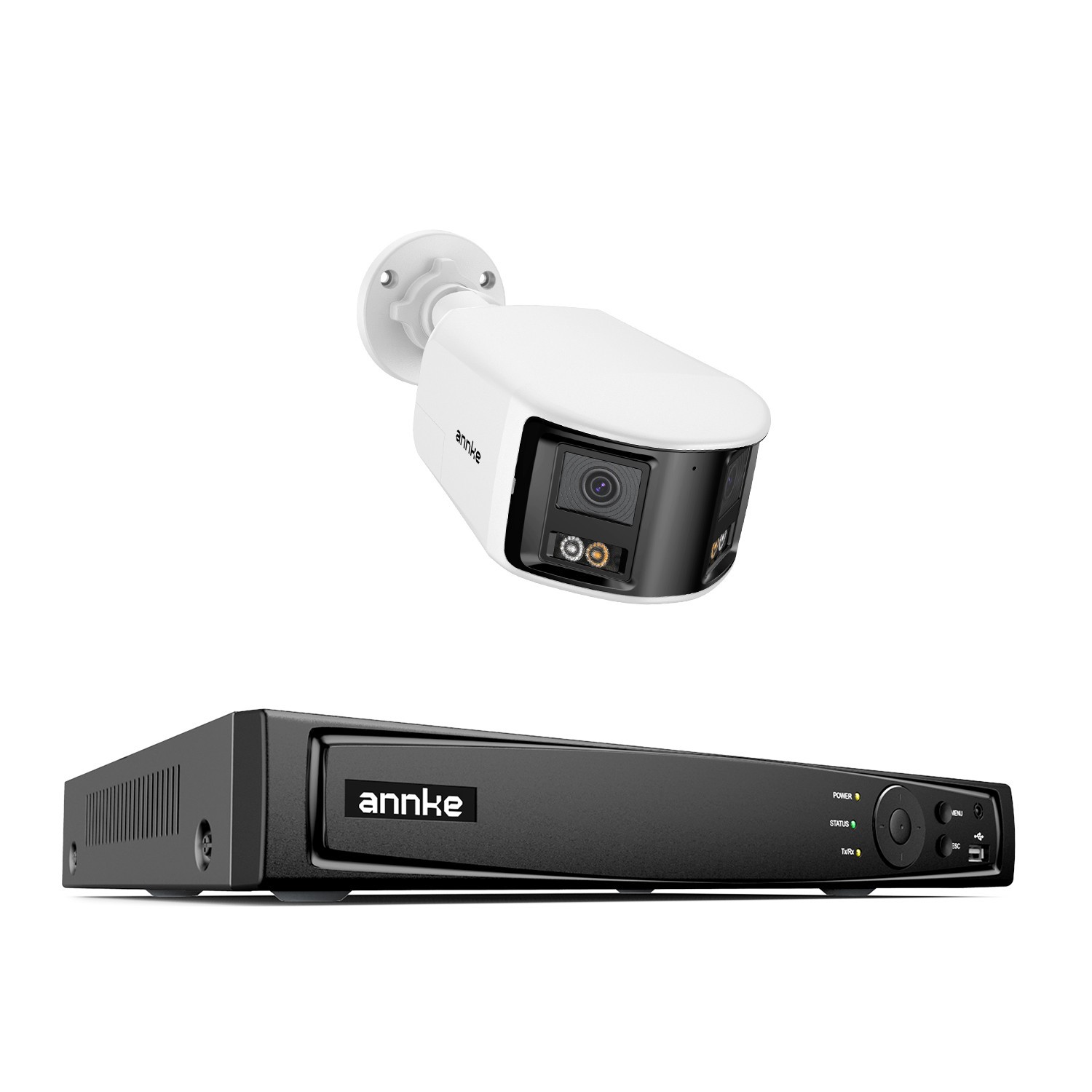 ANNKE 4K Dual Lens POE AI Color Night Security Camera System 8CH NVR 2-Way Talk