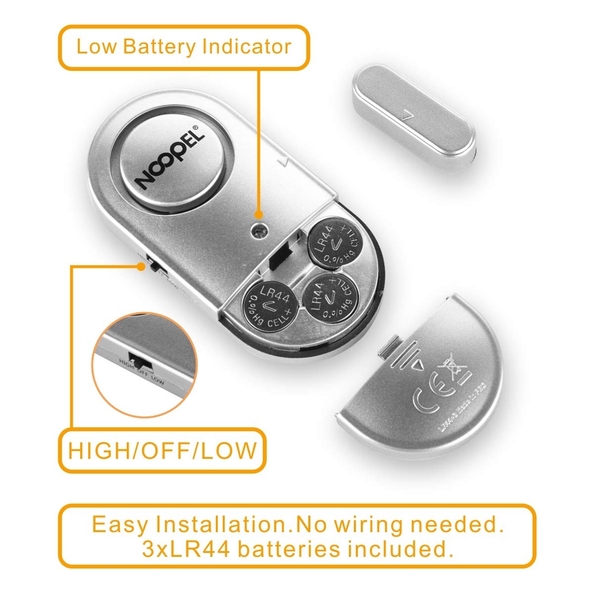 Door Alarms When Opened 4 Pack, New Version with Two Volume Levels, Window Al…