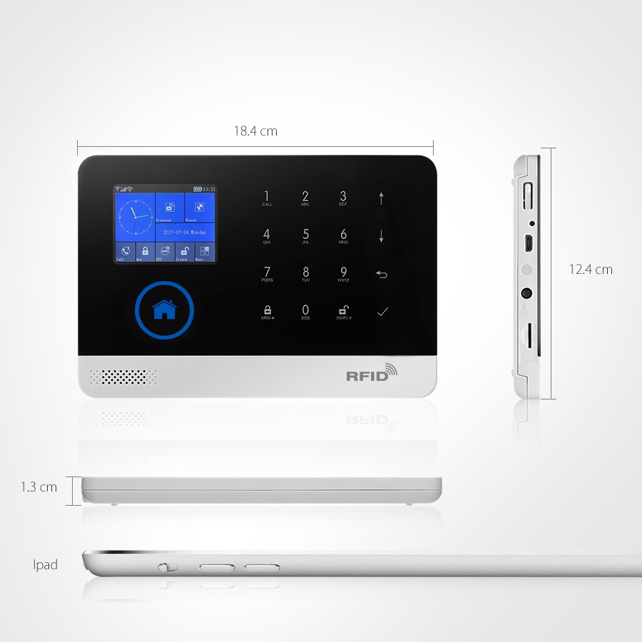WiFi GSM Tuya APP Wireless Home House Security Alarm Burglar System+Alexa+Google