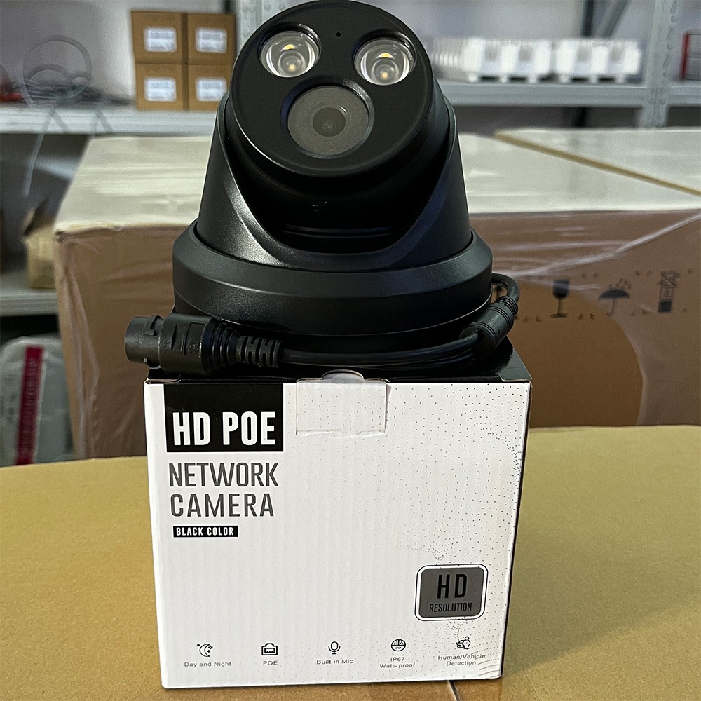 VIKYLIN 8CH 8POE NVR CCTV Systems Turret IR30M 8MP 4K IP CAMERA MIC Black Lot US