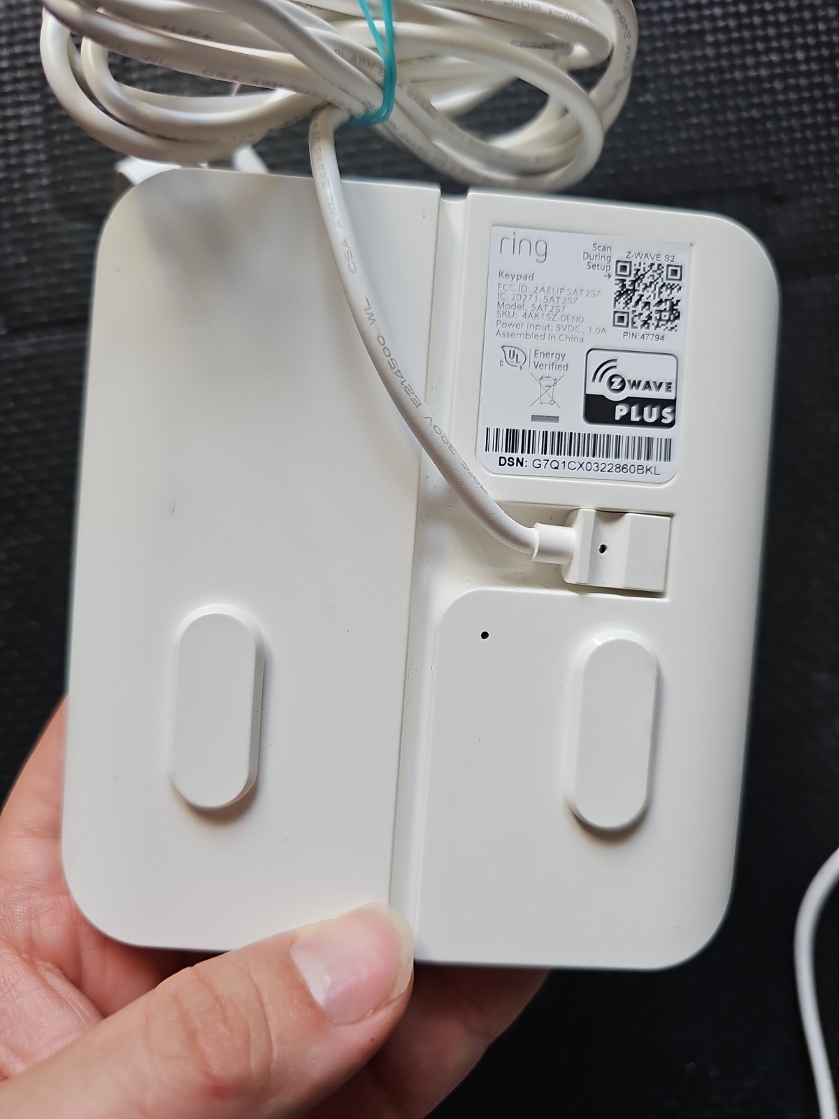 Ring Alarm Keypad 5AT2S7 (2nd Gen) with USB Cable
