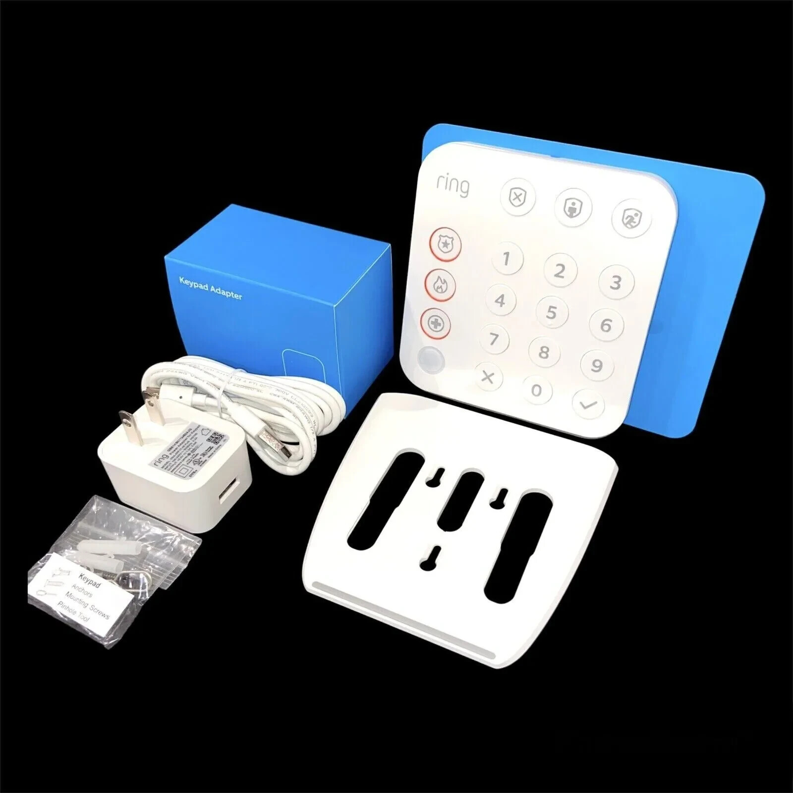 New-UNOPENED-Ring Security 10 Piece Kit, Sensors, Battery Doorbell Plus + Camera