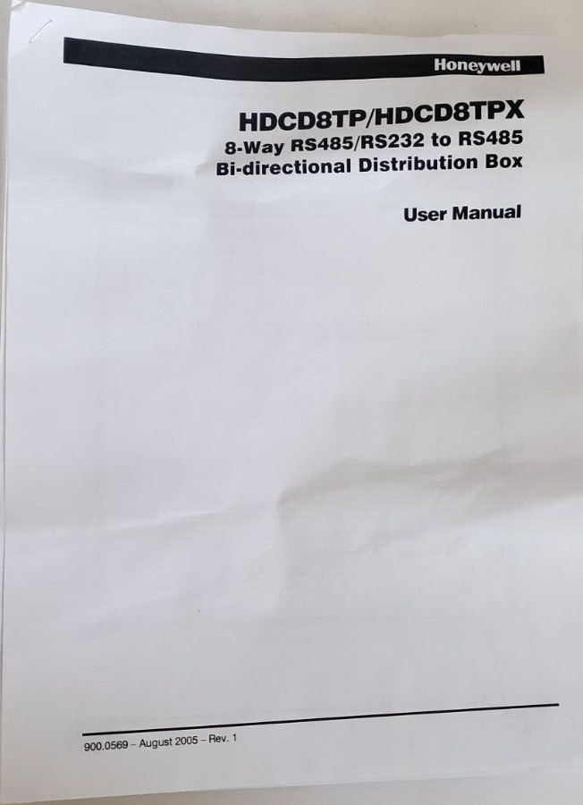 Honeywell HDCD8TP 8 Port Code Distribution Unit