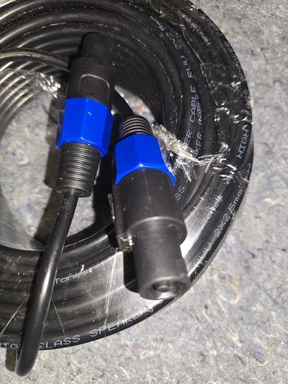SpeakON Speaker Cable 2×2.5 mm NL4 Style Blue Lock – Pro PA Cord