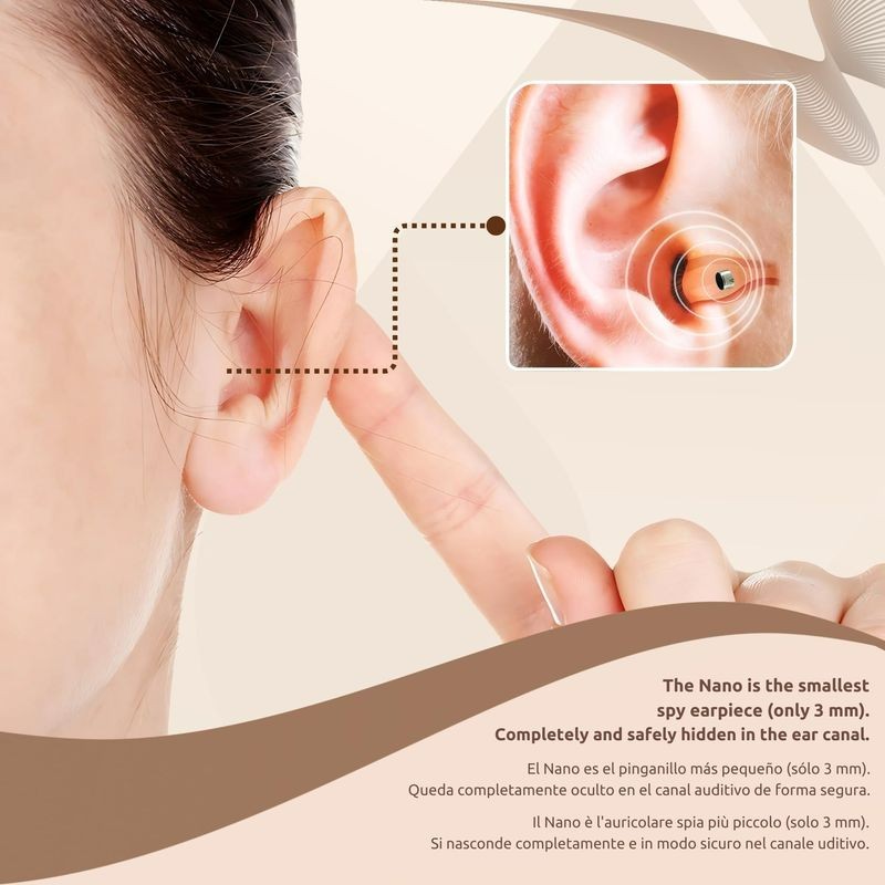 Spy Earpiece GSM Neckloop Wireless Invisible Hidden Mini Headset Exam Microphone