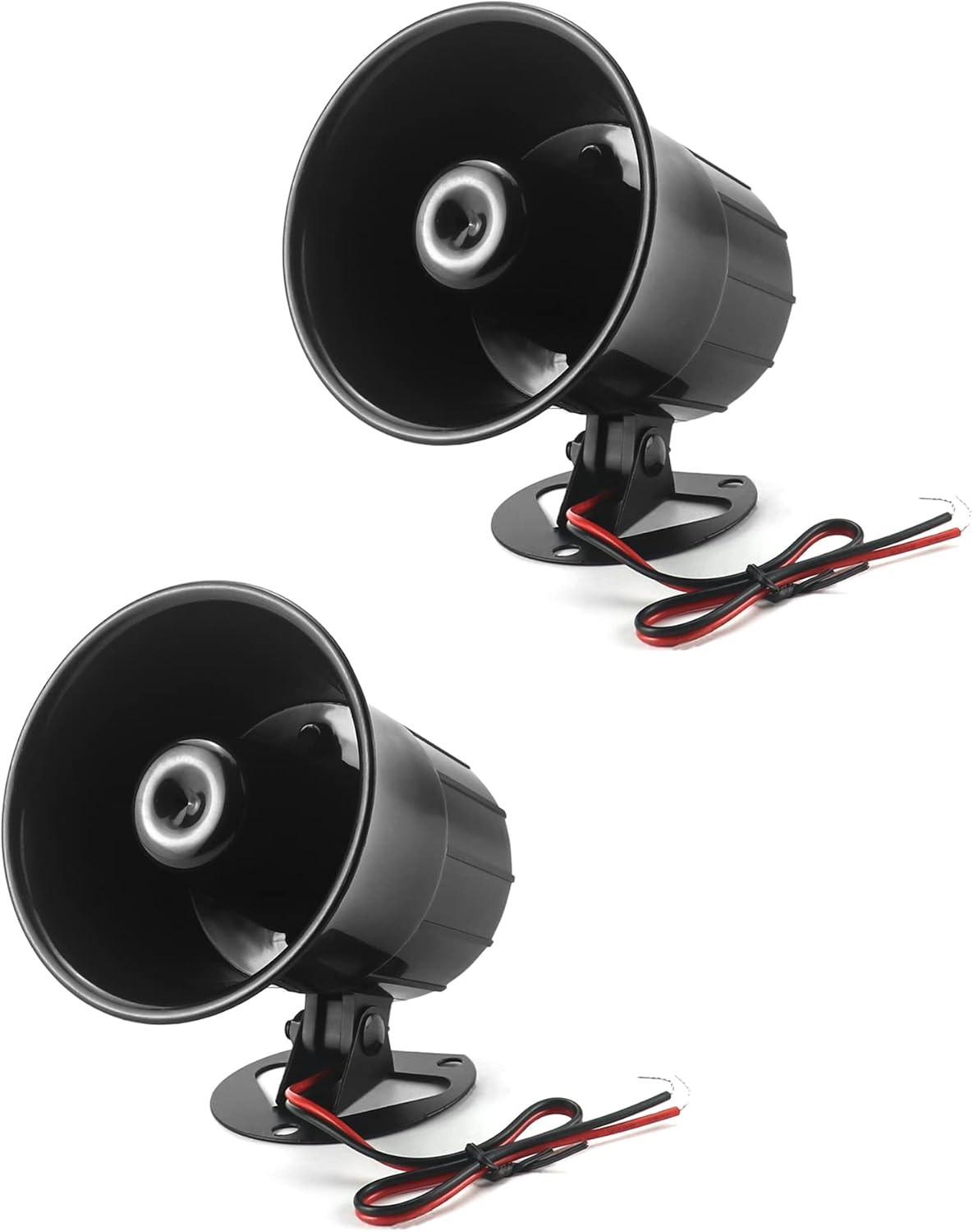 2Pack DC 12V Electric Siren Horn 110dB Loud Wired Alarm for Home Security System