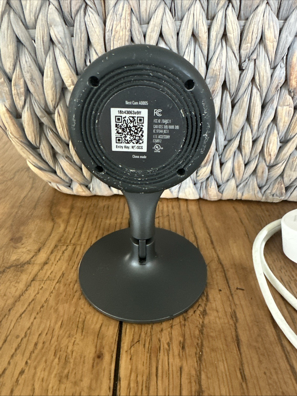 Google Nest Cam Indoor Security Camera 1st Gen with Magnetic Stand A0005 TESTED