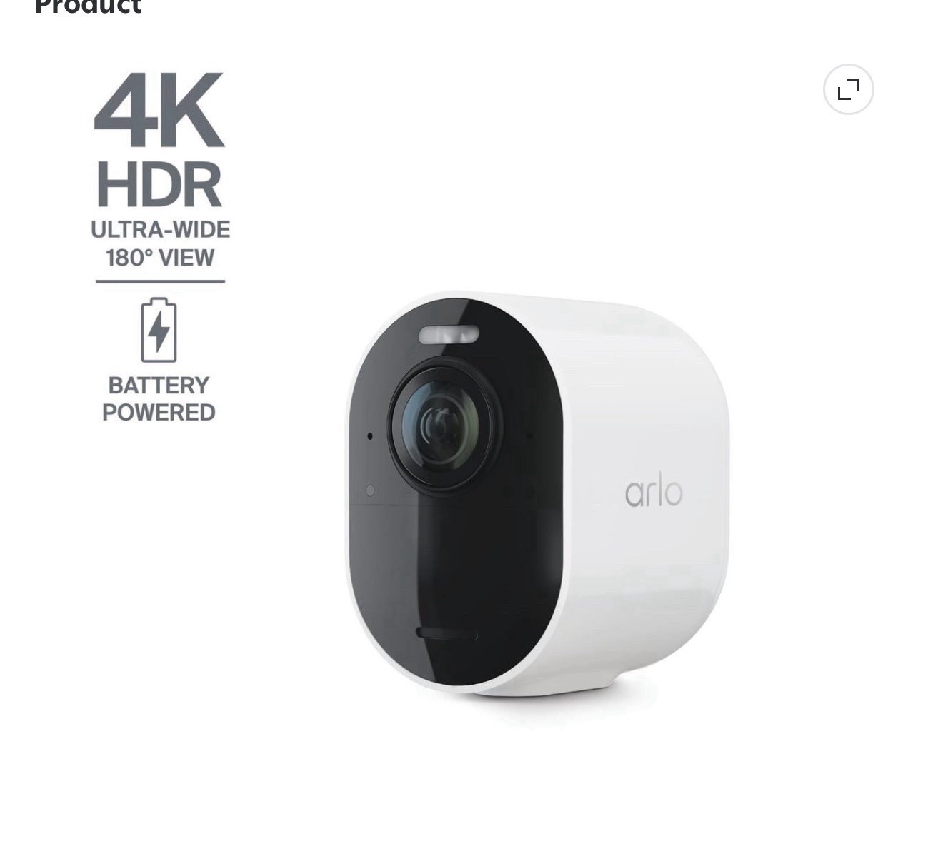 Qty 4 – Sealed Arlo Ultra 4K 3rd Gen Single Add On Camera Battery Powered Sealed