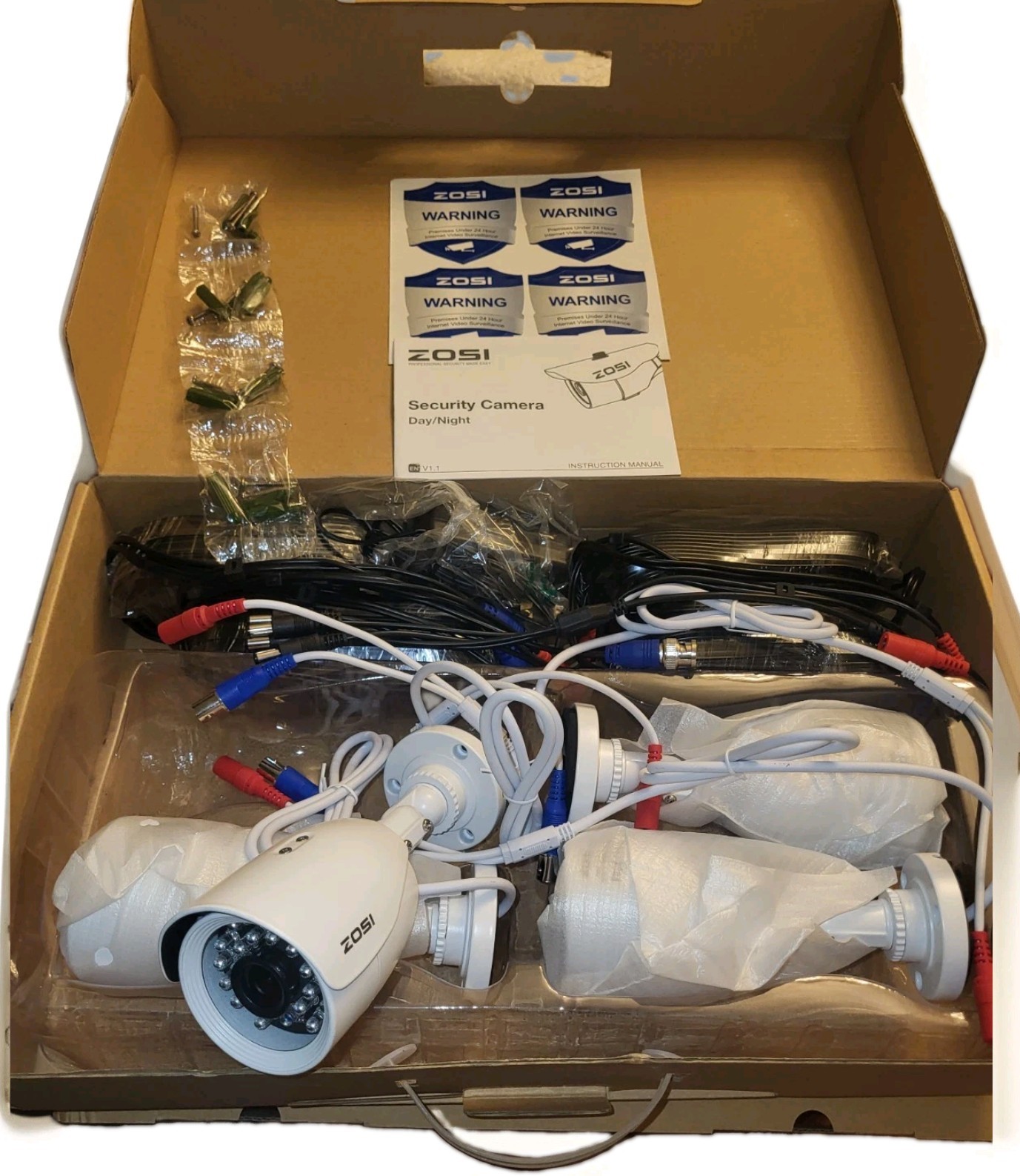 NEW Zosi 8CH Security System w/DVR No HDD ZR08AM/00 4AK-8141AW-US 4AK-2521AW-US