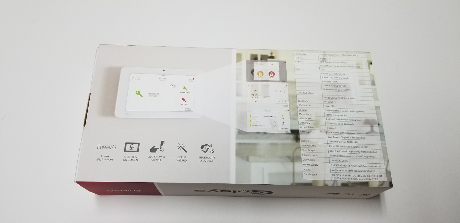 Qolsys PowerG IQ Panel 2+ Plus QS9201-4208-840 Wireless 433MHz (DSC) Verizon LTE