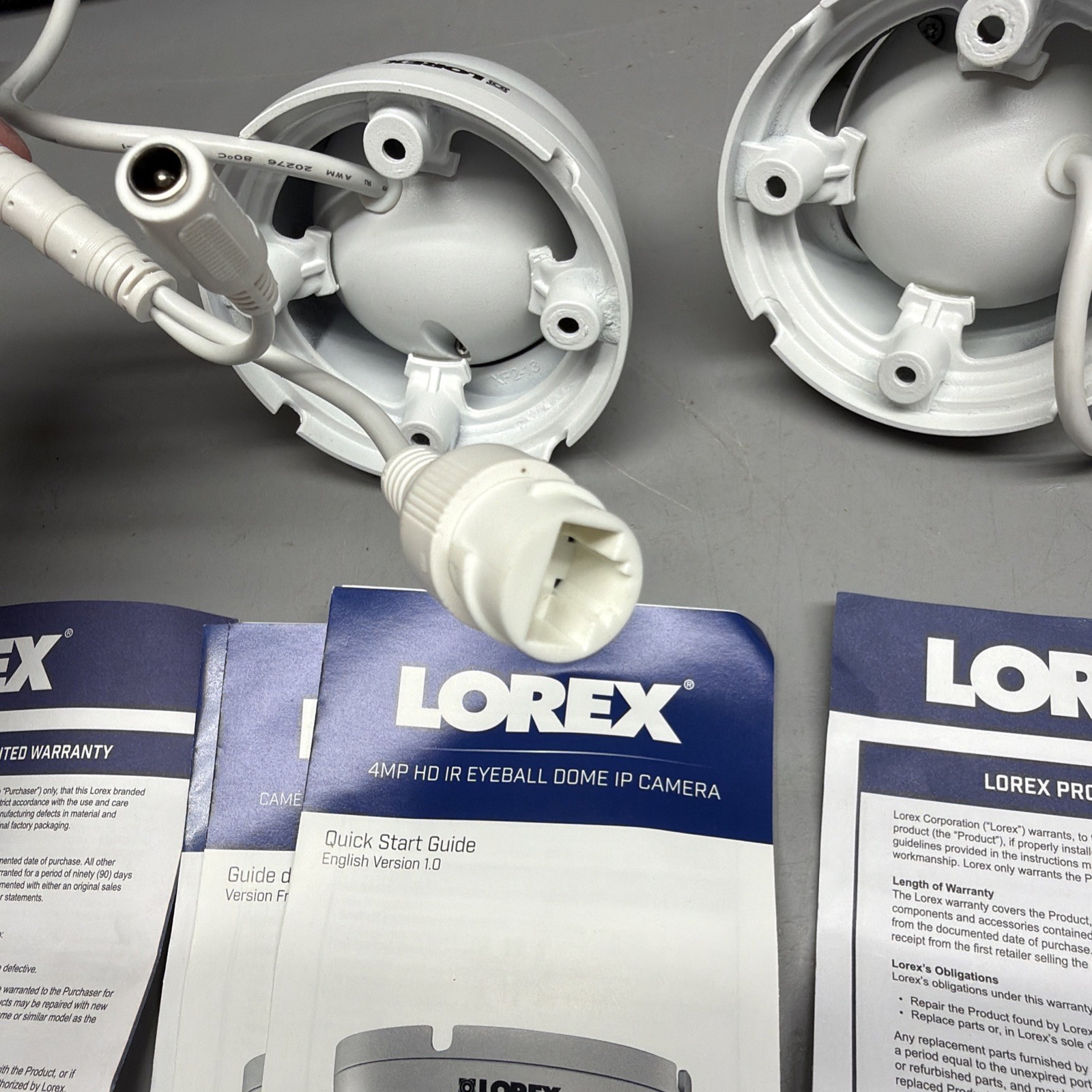 Lorex LNE4172S-C 4MP HD IP IR Eyeball Dome Camera White Lot Of 2 New Open Box