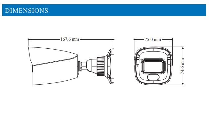 Epcom XB43D-GEN3 Camera IP Bullet 4MP (2K) 2.8mm Lens IR 98ft Mic PoE