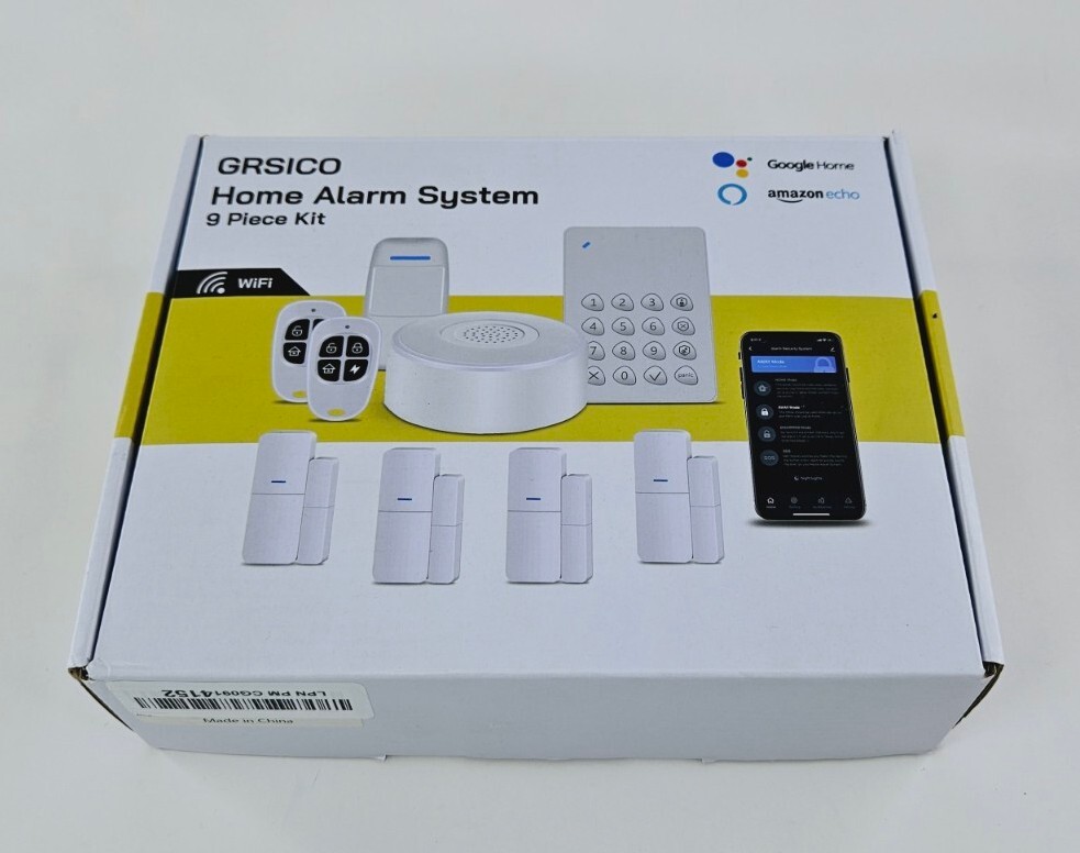 GRSICO Home Alarm System Wireless 9 Piece Kit
