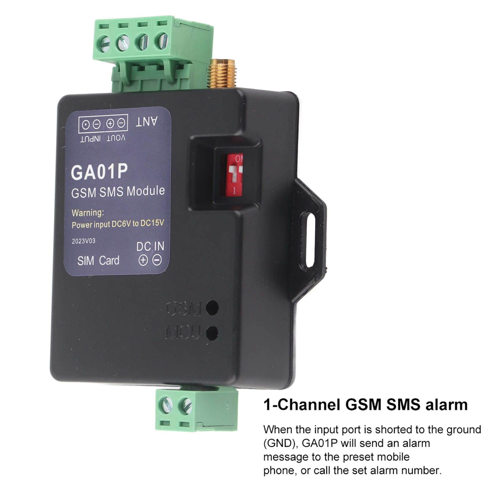 GA01P GSM SMS Calling Alarm Power Failure Remote Control Home Security Alert BEA