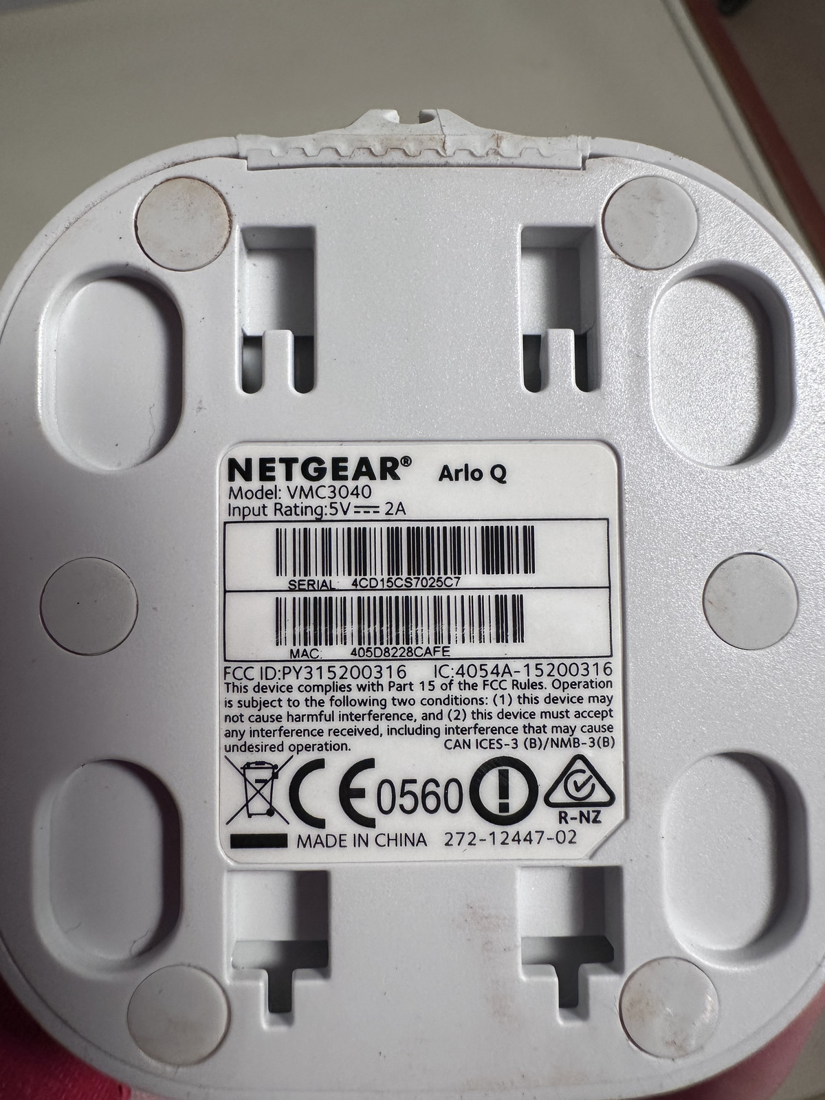 Netgear Arlo Q Indoor Camera VMC3040-100NAS 1080p Night Vision 2-Way Audio
