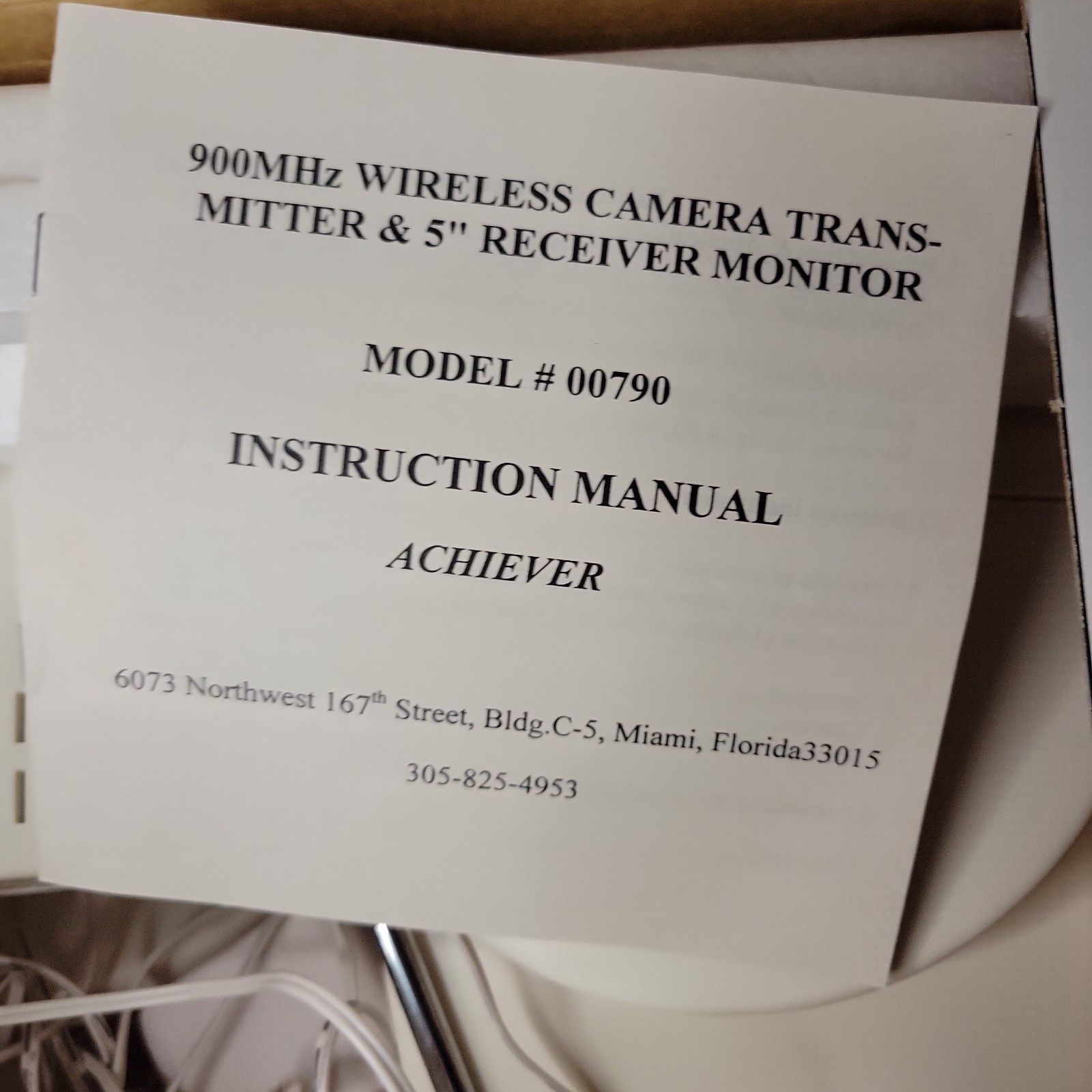 Achiever 900 MHz Wireless Observation System Model 00790 Works