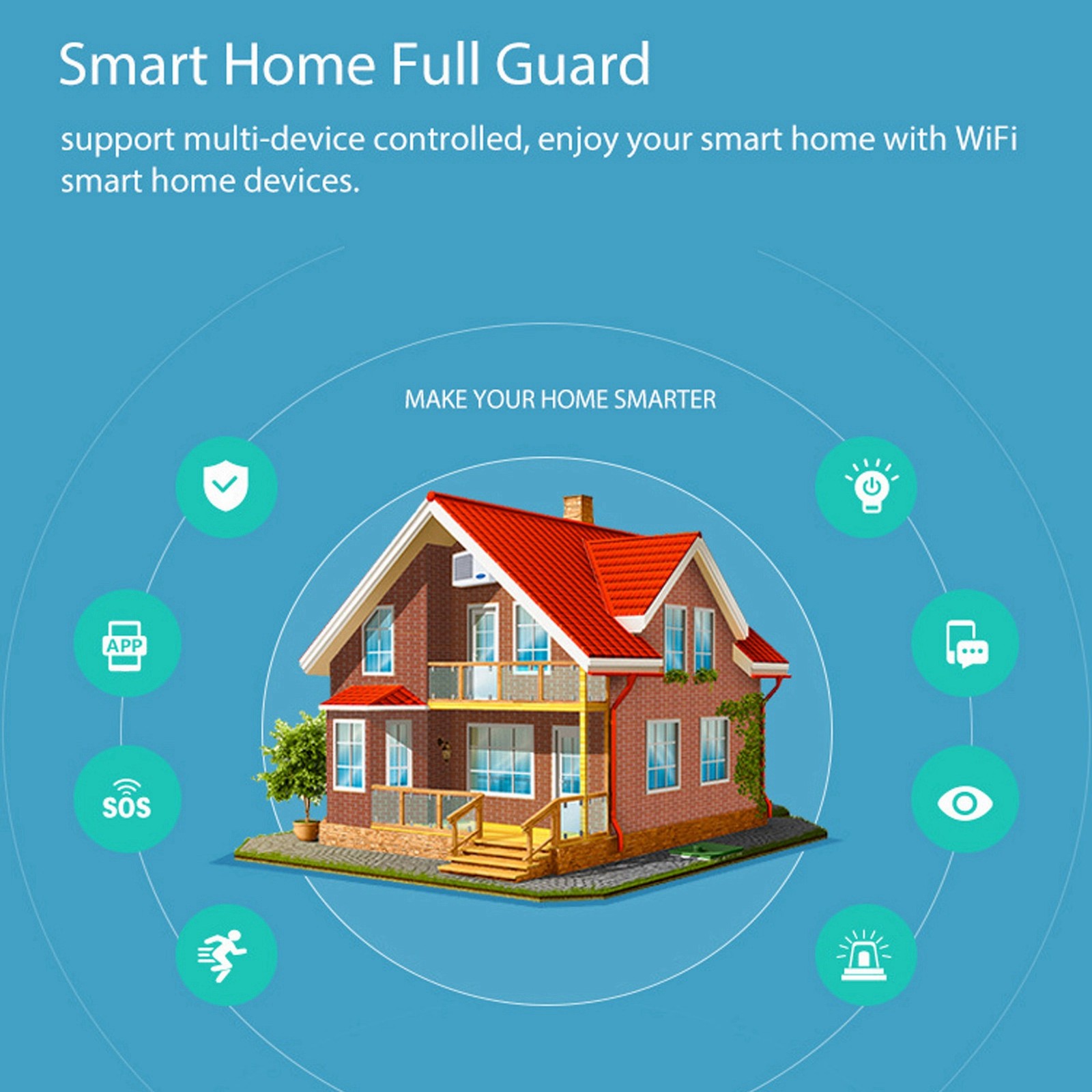 90db Wireless Impact Resistant Siren Alarm App Control For TUYA/Home/Restaurant