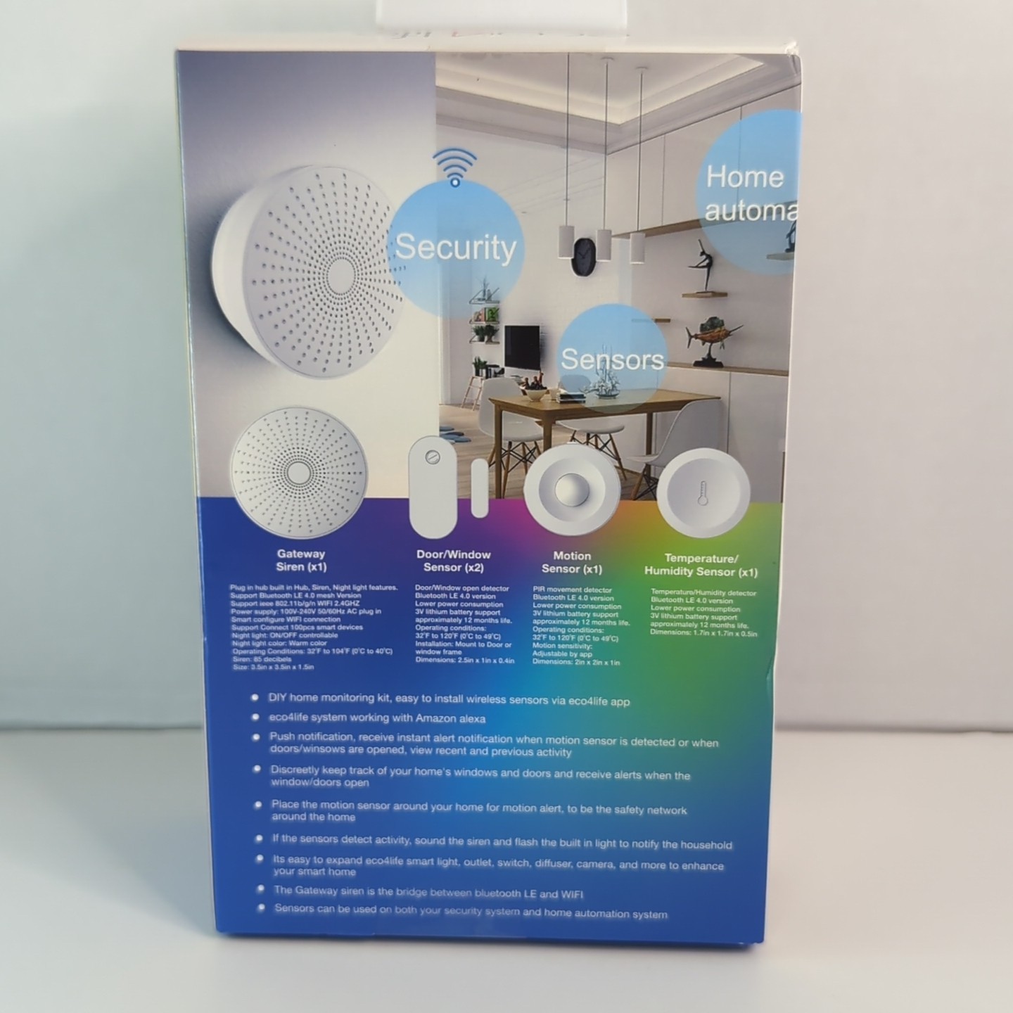 NEW Eco4life EK5HWPT Smart Home Security Starter Kit Home Automation System DIY