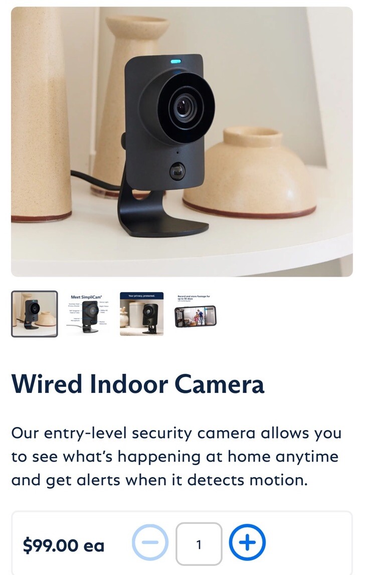 SimpliSafe SimpliCam 1080p Wireless Indoor Security Camera – SSCM2