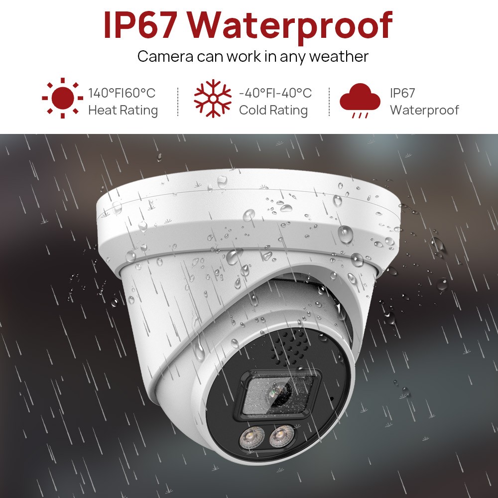 Vikylin 16CH 16 POE CCTV System 6MP Full Color IP Camera Outdoor 2-Way Audio Lot