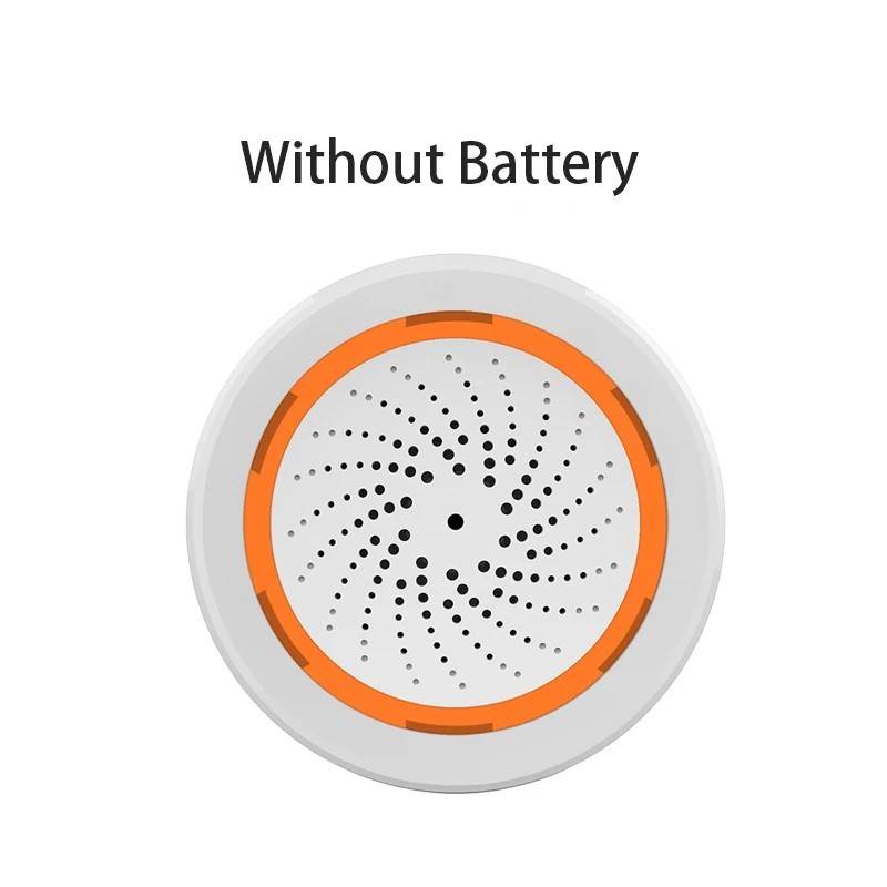 Haozee Tuya ZigBee Smart Siren Alarm 90dB Light Home Security Siren