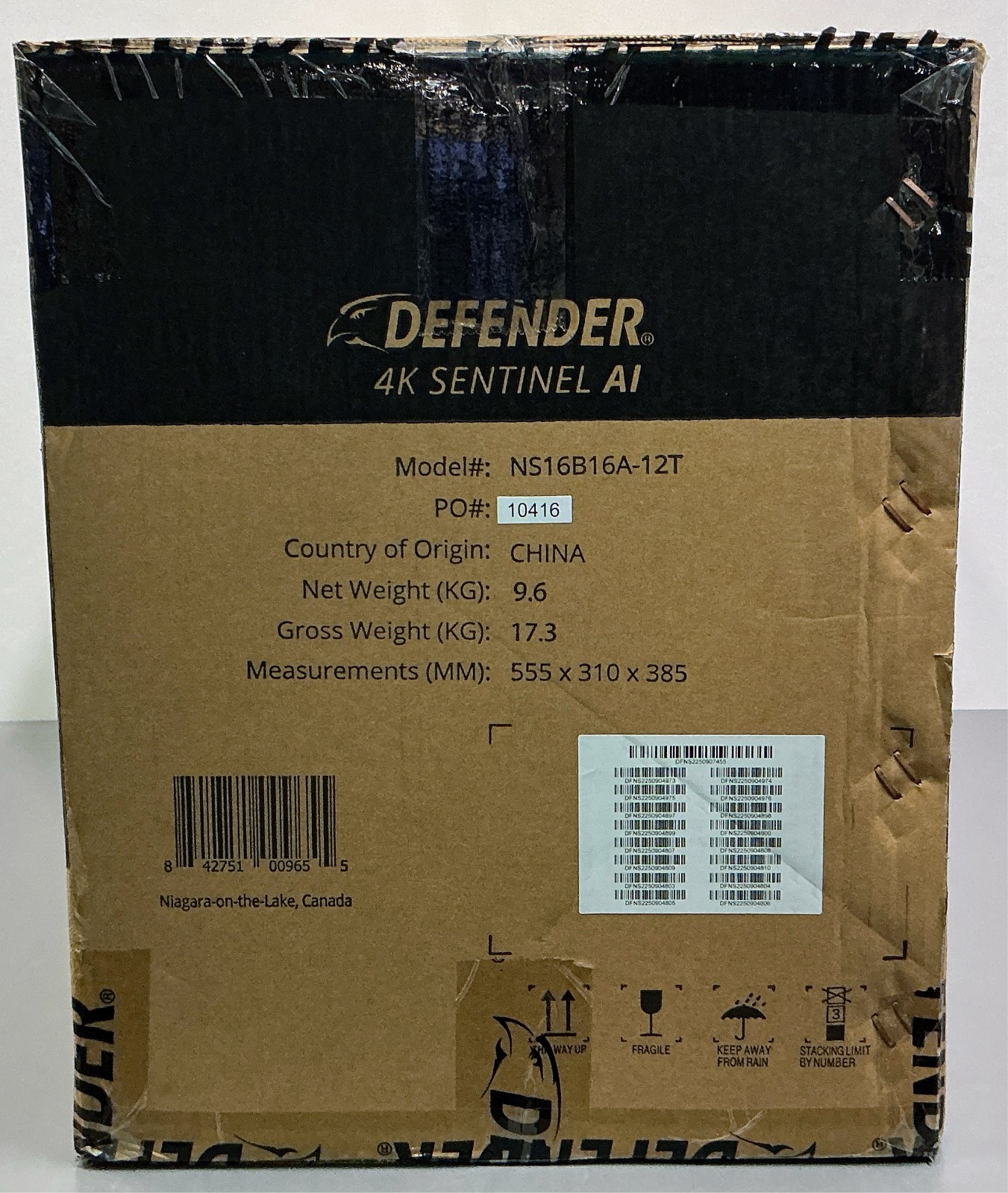 Defender AI POWERED Sentinel 4K Ultra HD Wired 16 Camera PoE 12TB NVR System
