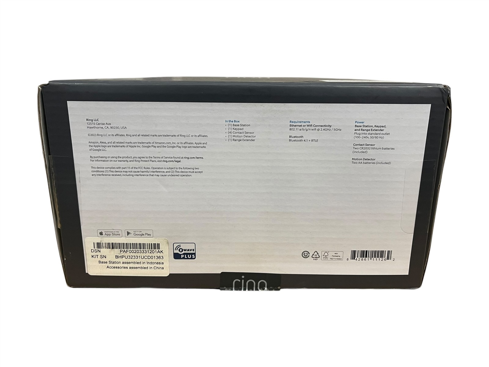 Ring Alarm Complete Base Station 1st Generation 4HB1U9-0EN0 Smart Hub
