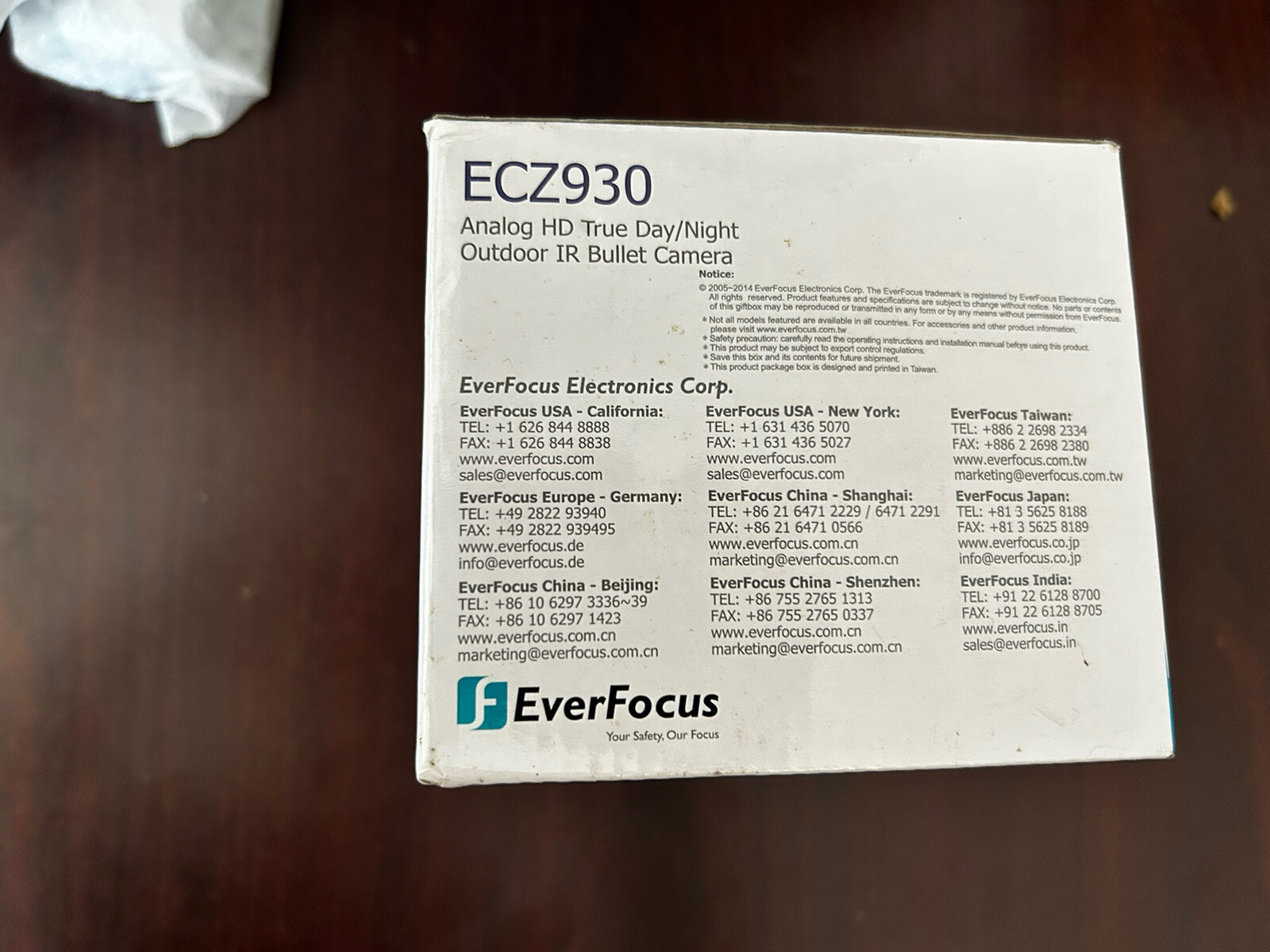 EverFocus – High Res. – Weather Resistant – IR Bullet Camera – ECZ 930. Analog