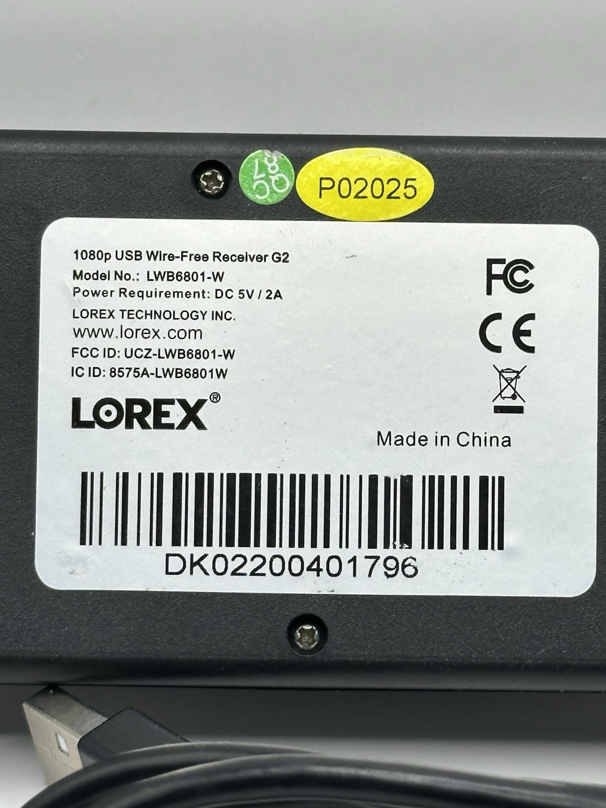 Lorex Wire-Free Wireless USB Receiver (LWB6801-W)