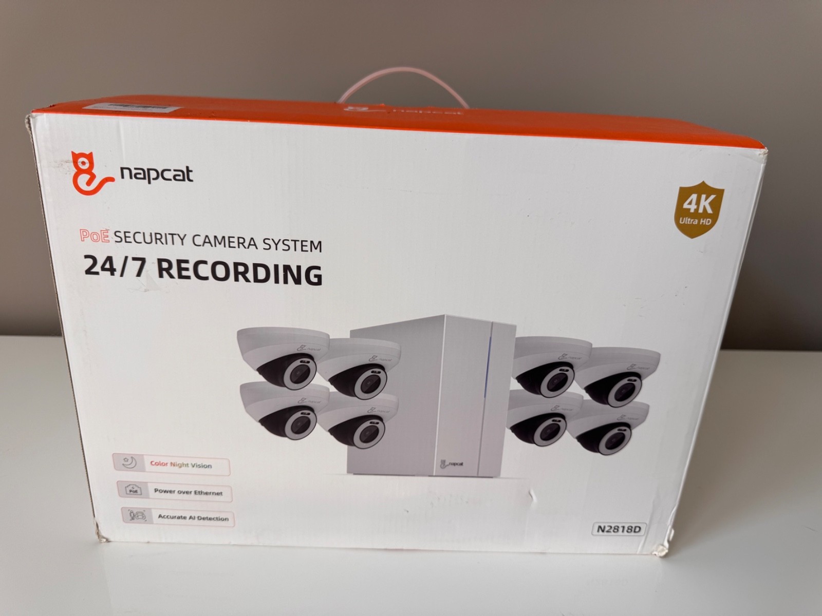 NAPCAT 8 PC Security Camera System 4K 8CH NVR, 2TB HDD – Model N2818D