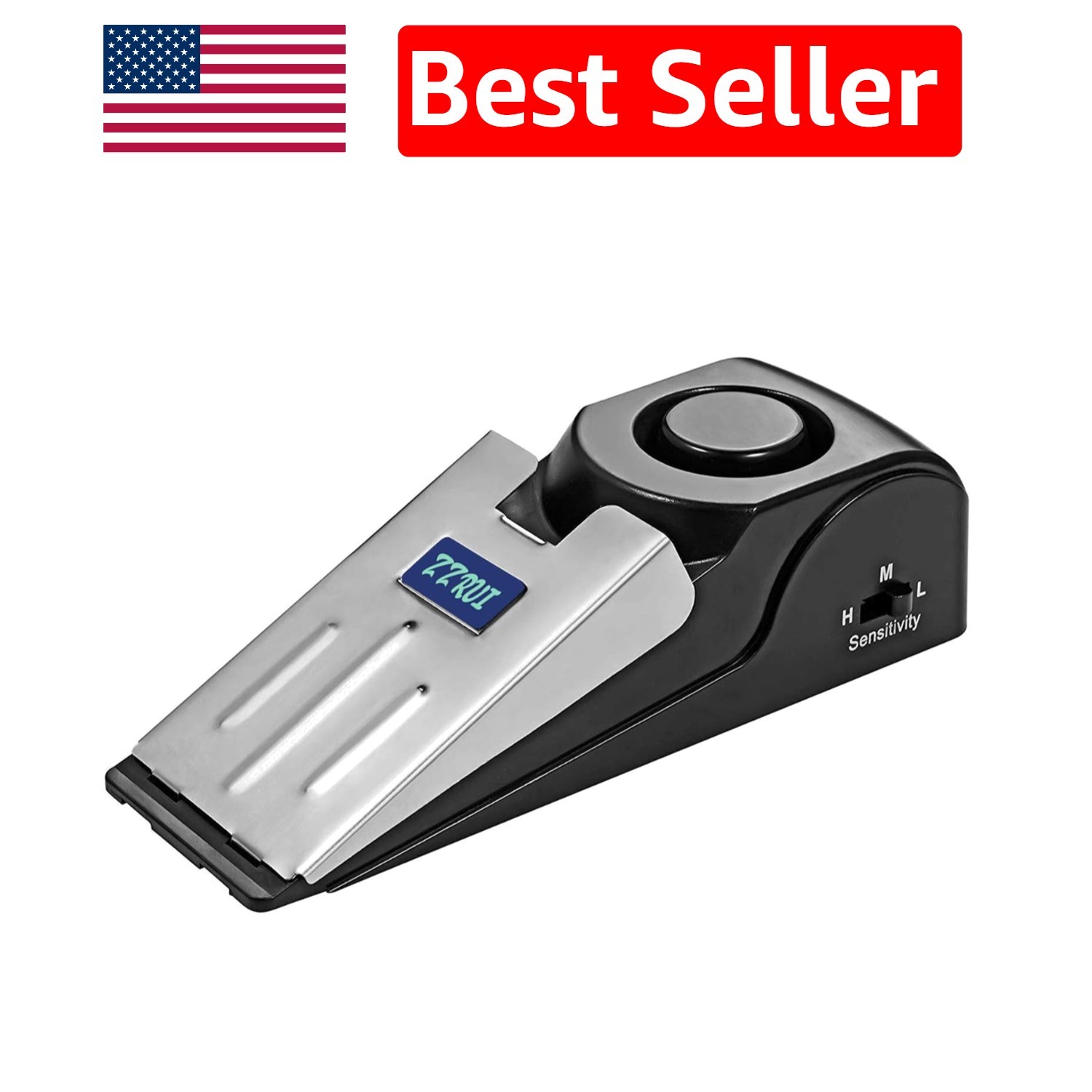 Portable Door Stop Alarm with 120dB Siren for Home Security & Travel Safety