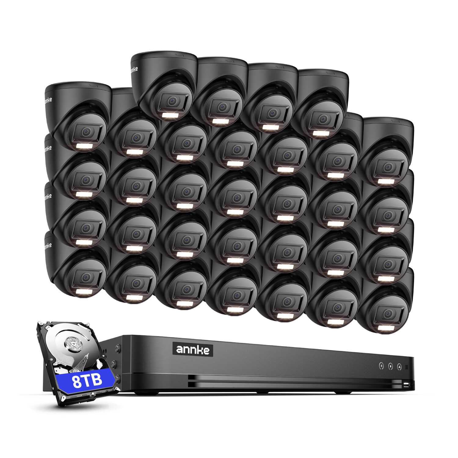ANNKE 5MP 32CH DVR HD 1080P CCTV AI Security Camera System Outdoor Color Night