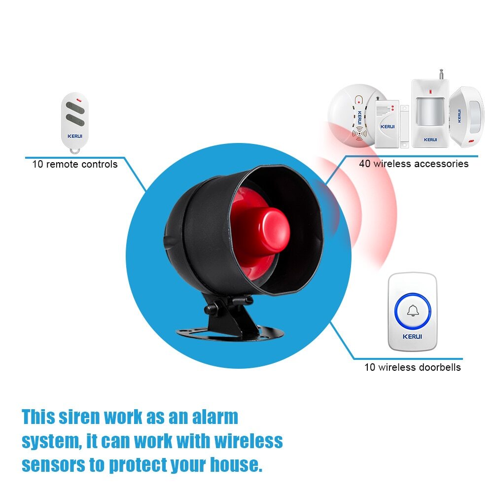 KERUI Smart WIFI Wireless Security Alarm System Siren 433Mhz Burglar Motion Door