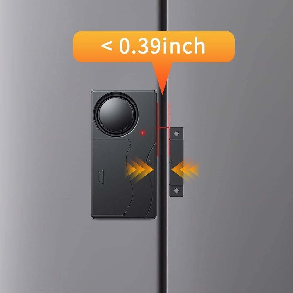 Portable 110dB Wireless Alarm for Doors, Windows, and Cabinets – Easy Install