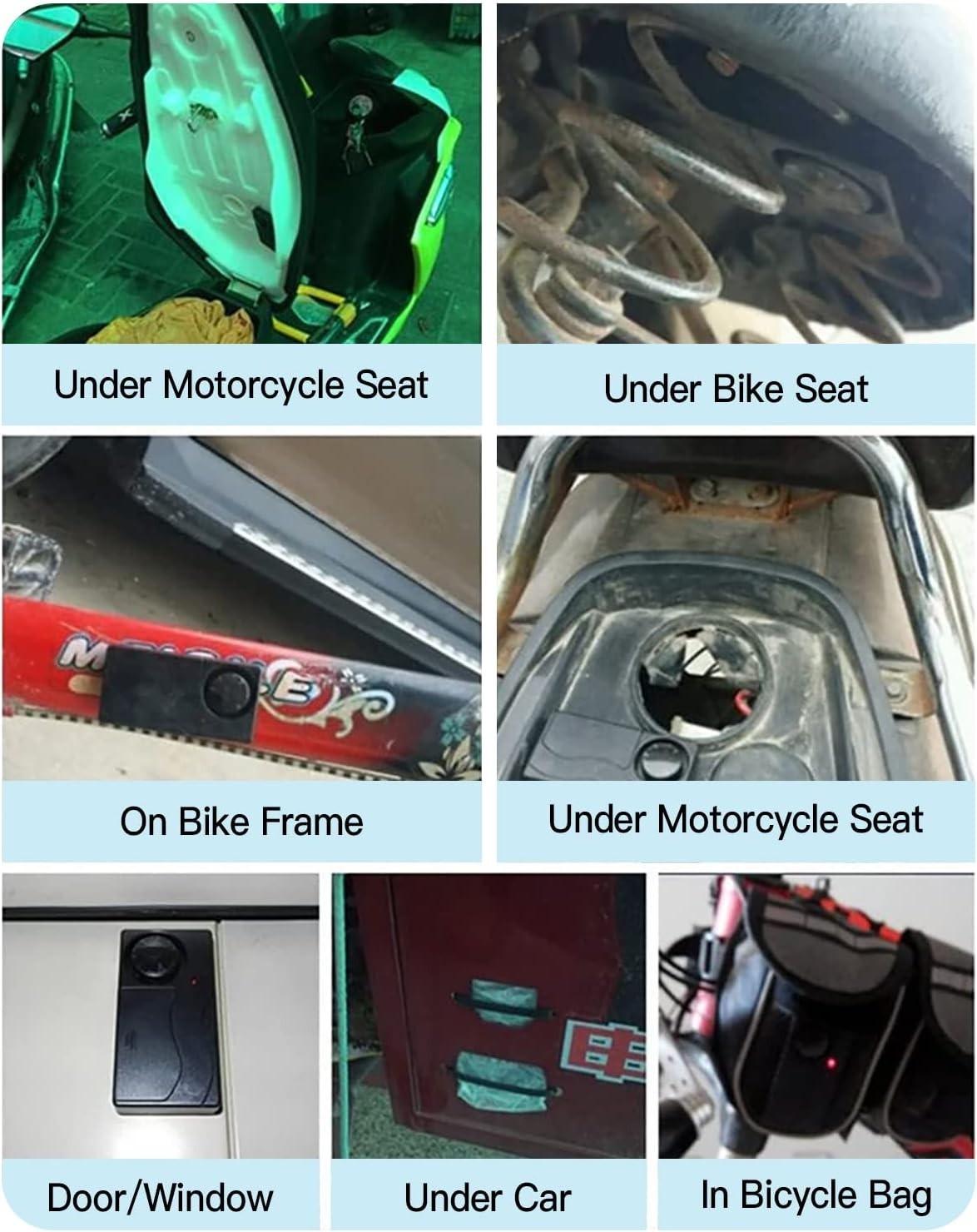 Wireless Vibration Alarm with Remote Anti-Theft 110dB for Bike/Vehicle Door