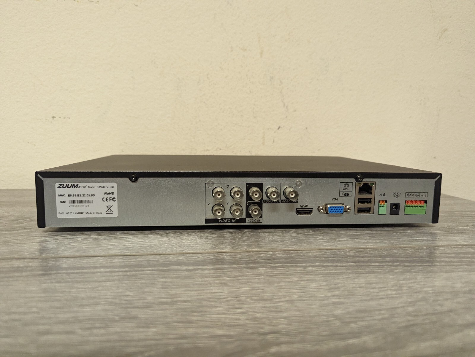 Zuum Media 1080P HDMI DVR Video Recorder for CCTV Security System