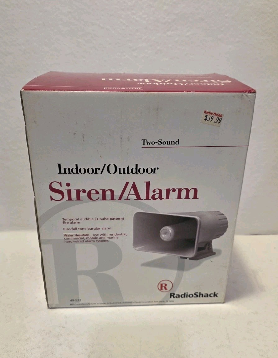  RadioShack Indoor/Outdoor, Siren/Alarm (Model 49-522)