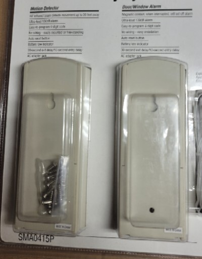 Emerson Home Security System SMA0415P 2 Alarms, Motion Detector and Siren NEW