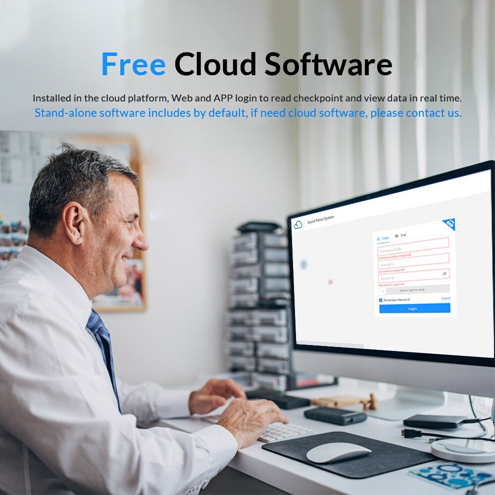 JWM Long-Range Guard Patrol Security System with Downloader Free Cloud Software
