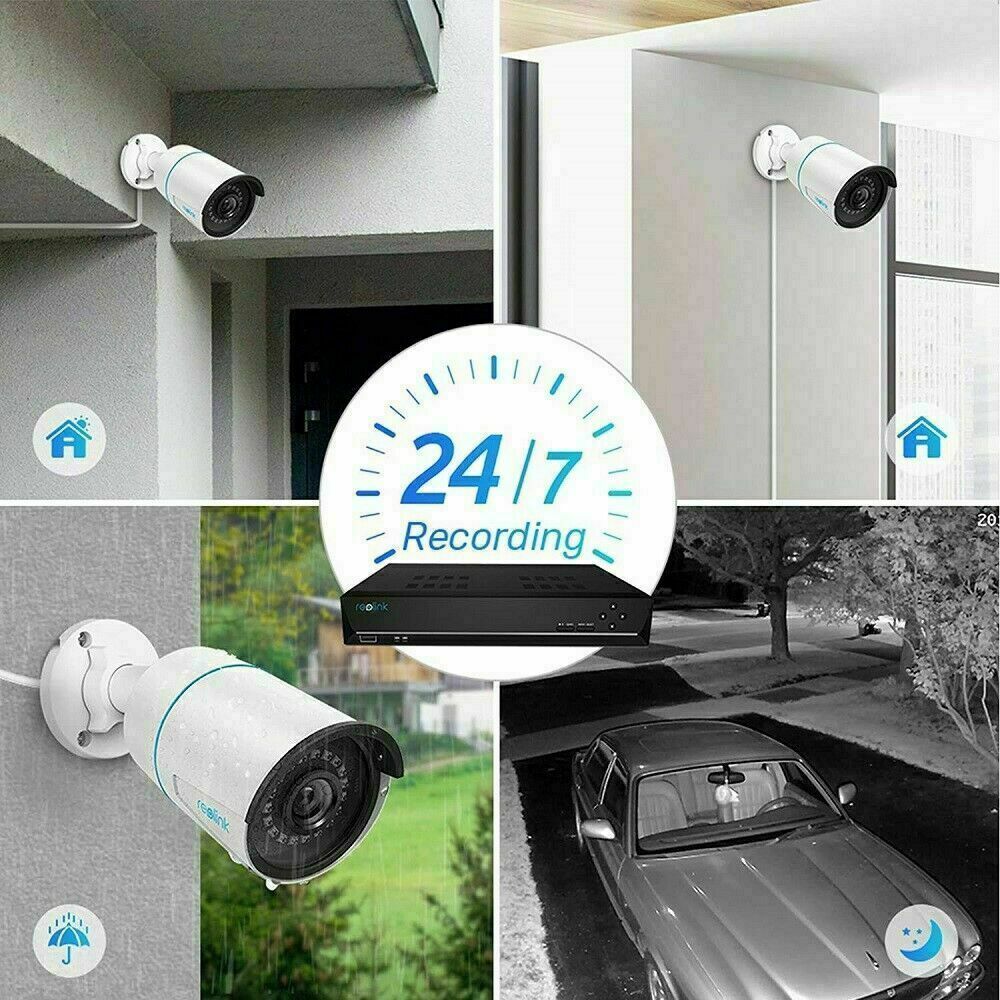 Reolink 5MP POE Security Camera System 8CH NVR RLN8-410 2TB HDD Smart Detection