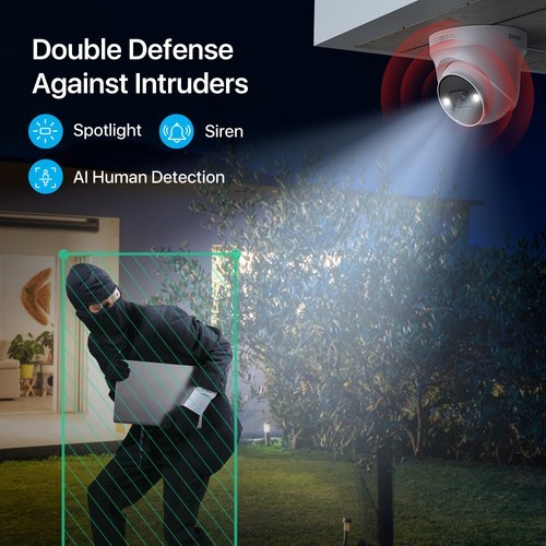 ZOSI 16CH 4K 8MP POE Security Camera System NVR 4TB Audio AI Car Detect H.265+