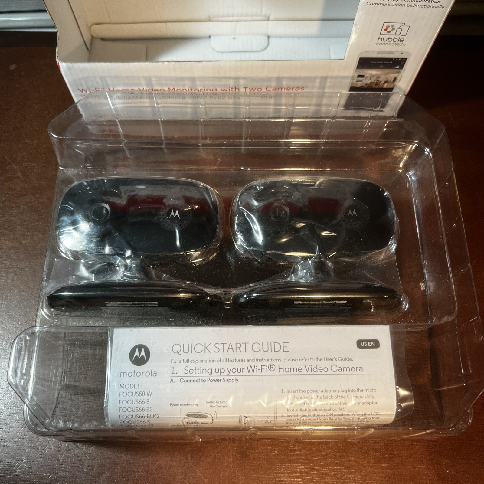 Motorola Focus66-BLK2 Wifi HD Home Video Baby Monitoring Security Cameras 2-pack
