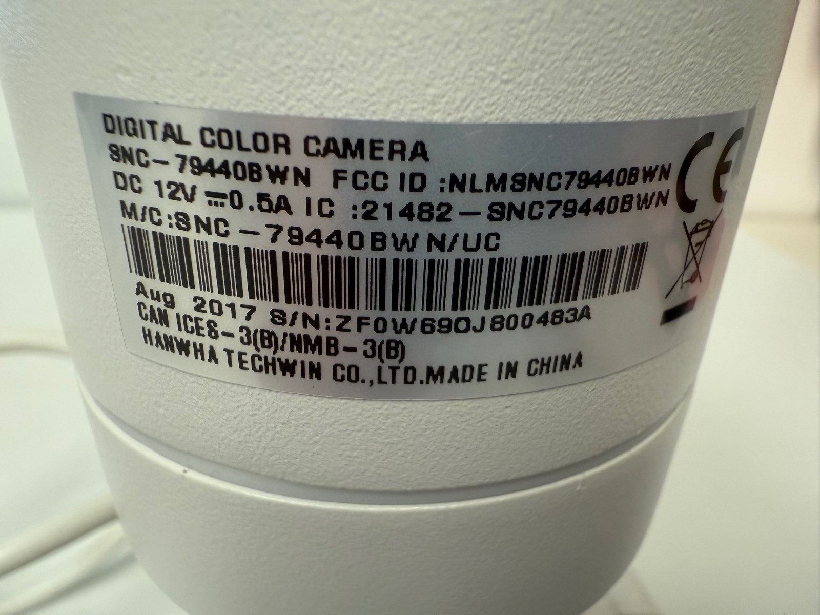 SAMSUNG WISENET SNC-79440BWN DIGITAL SECURITY CAMERA KIT 1080P WIRELESS QTY 4