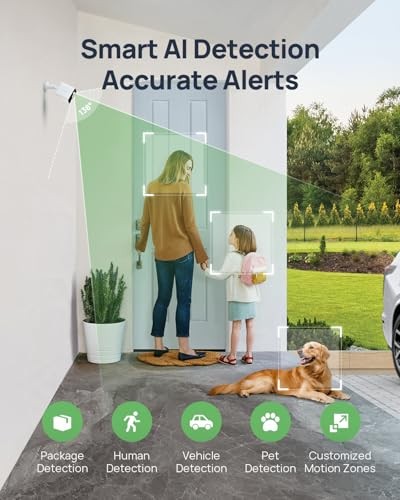 Lucio 2.5K Security Camera Outdoor Battery Wireless with Solar Powered, Color