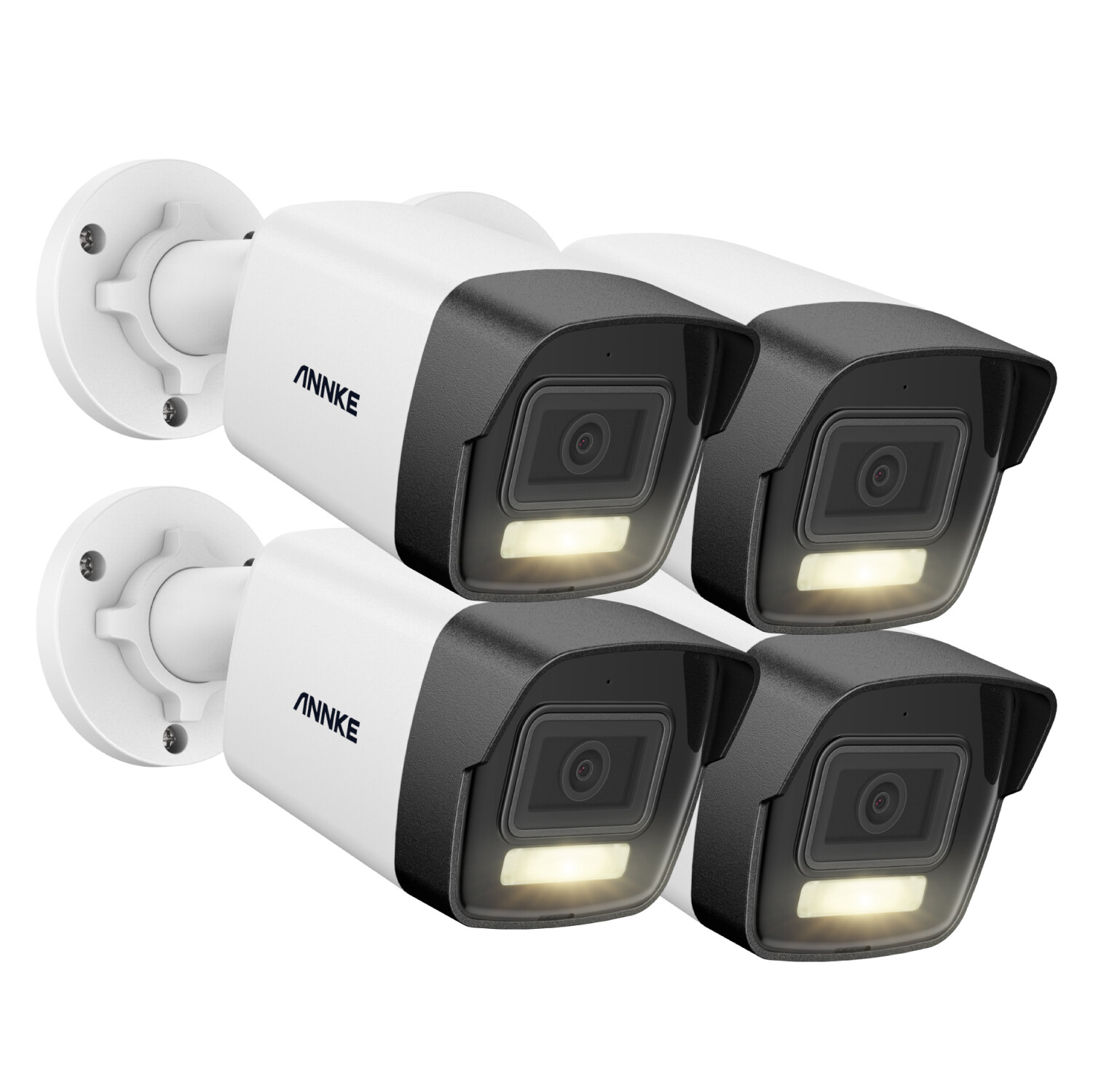 ANNKE 4pcs 5MP Audio POE 3K Outdoor Security IP Camera C500P AI Color Night IP67