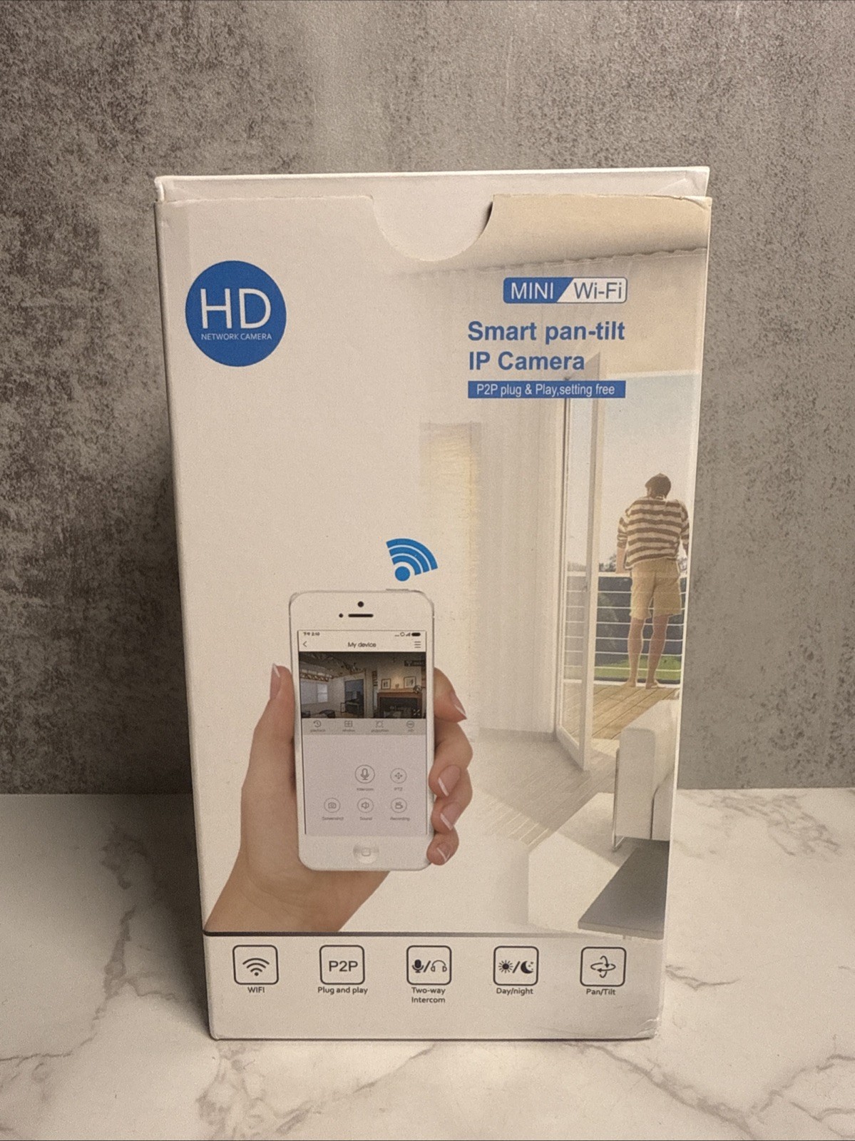Smart Pan- Tilt Ip Camera P2P Plug & Play Setting NEW (OPEN BOX)